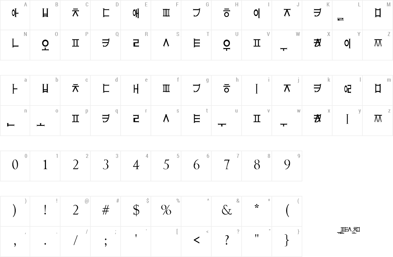 Download Free Font Crazy Hangul